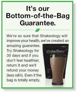 Shakeology - The Healthiest Meal of the Day - 30 Day Money Back Guarantee